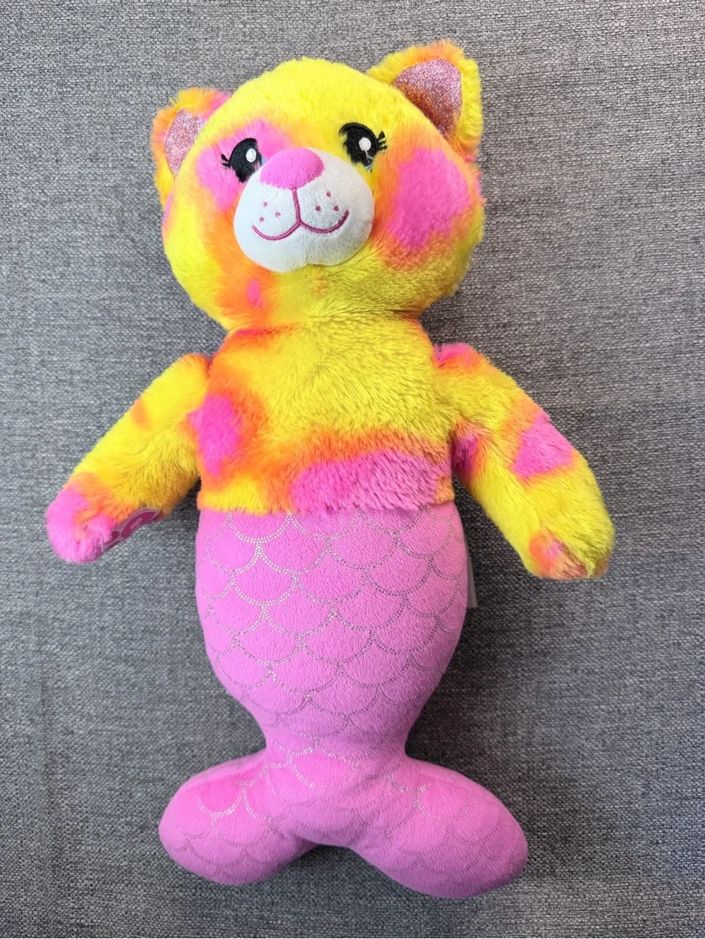 Build-A-Bear Yellow and Pink Mermaid Cat Plush Toy - Picture 6 of 7